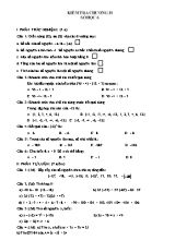 Kiểm tra chương II môn Số học 6